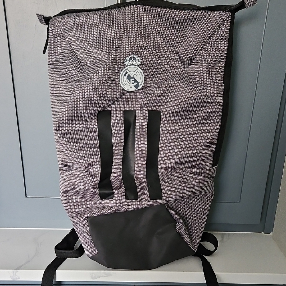 Real Madrid Adidas Black and Gray Backpack